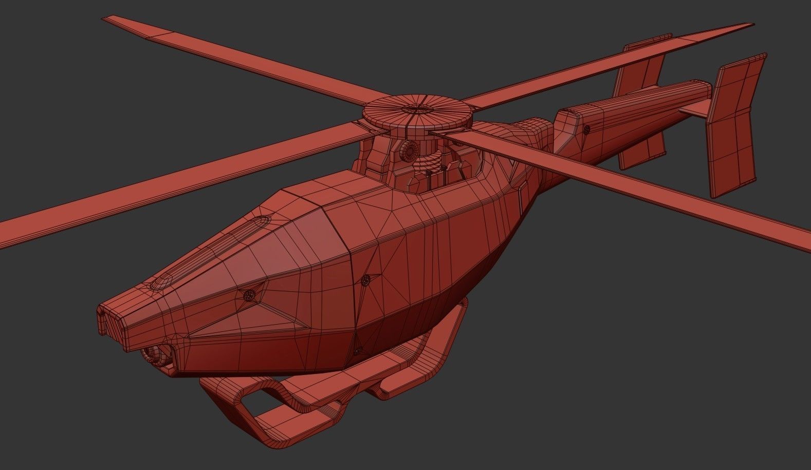 Small Militery Spy Drone Low-poly 3D model_18