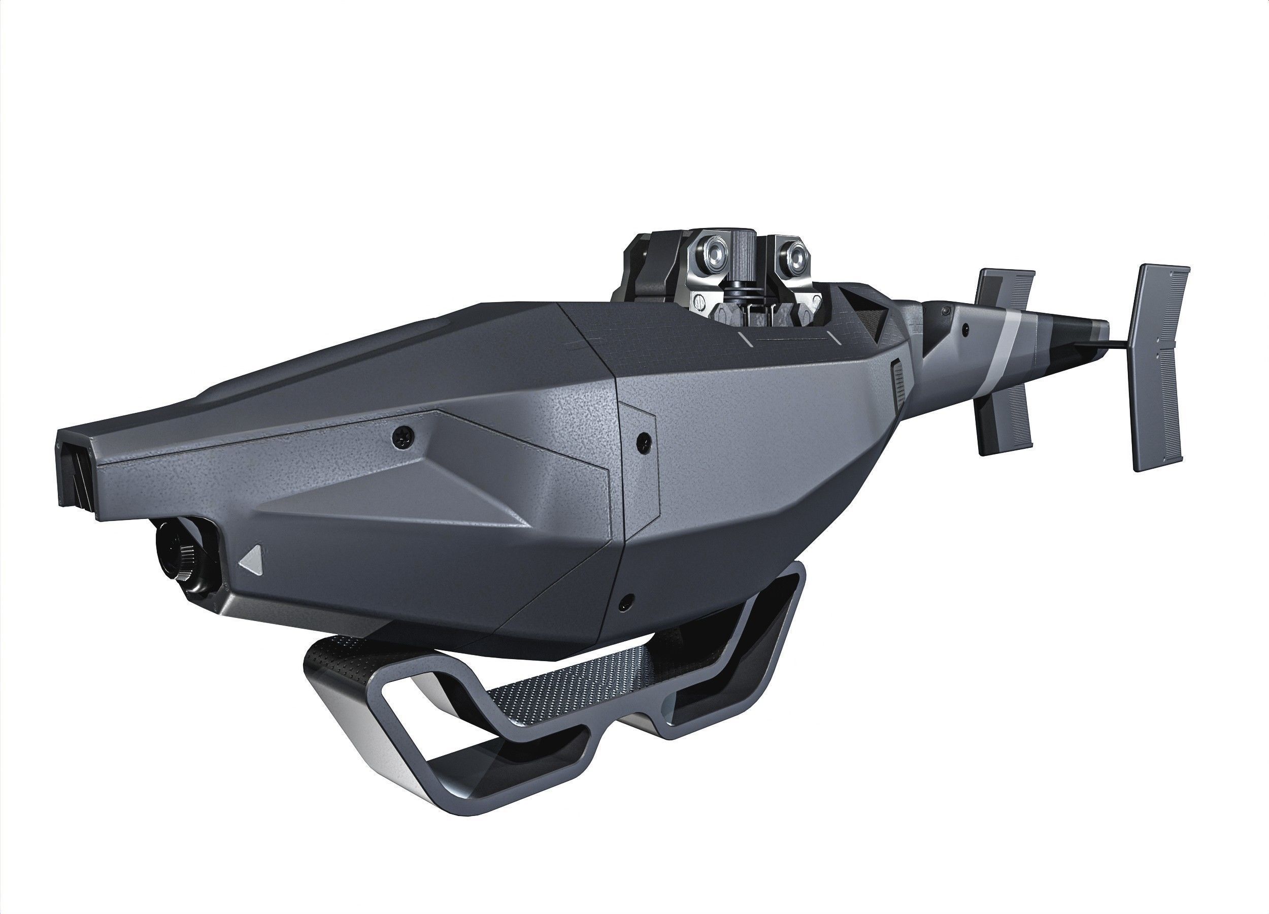 Small Militery Spy Drone Low-poly 3D model_7