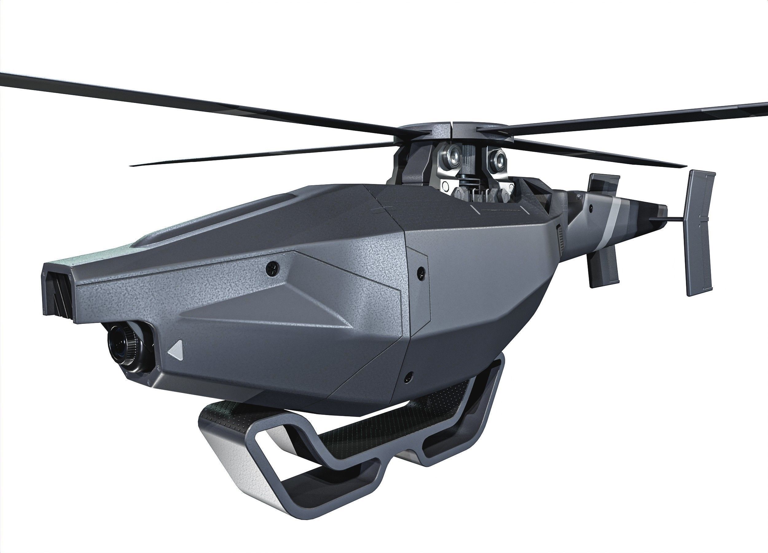 Small Militery Spy Drone Low-poly 3D model_27