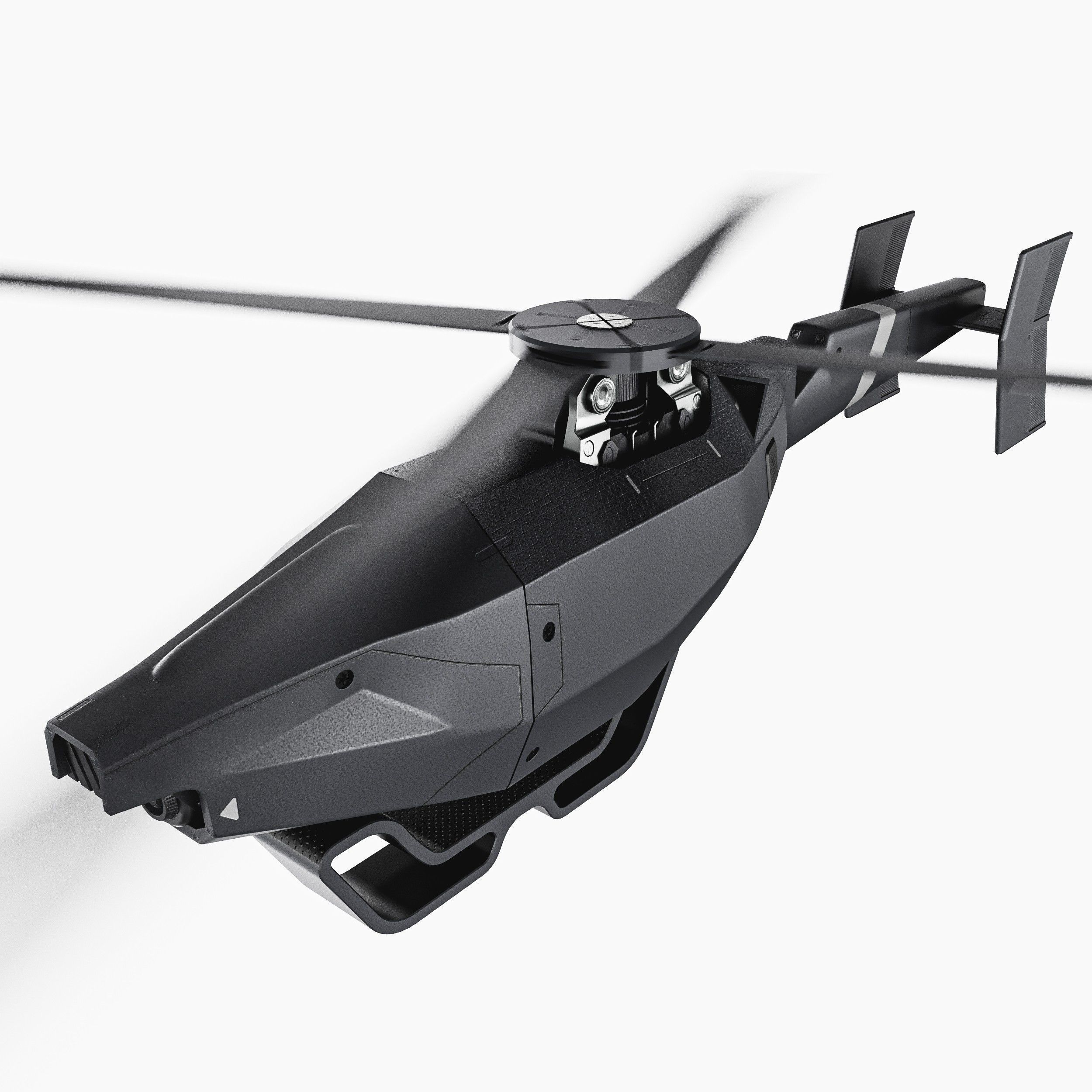 Small Militery Spy Drone Low-poly 3D model_1