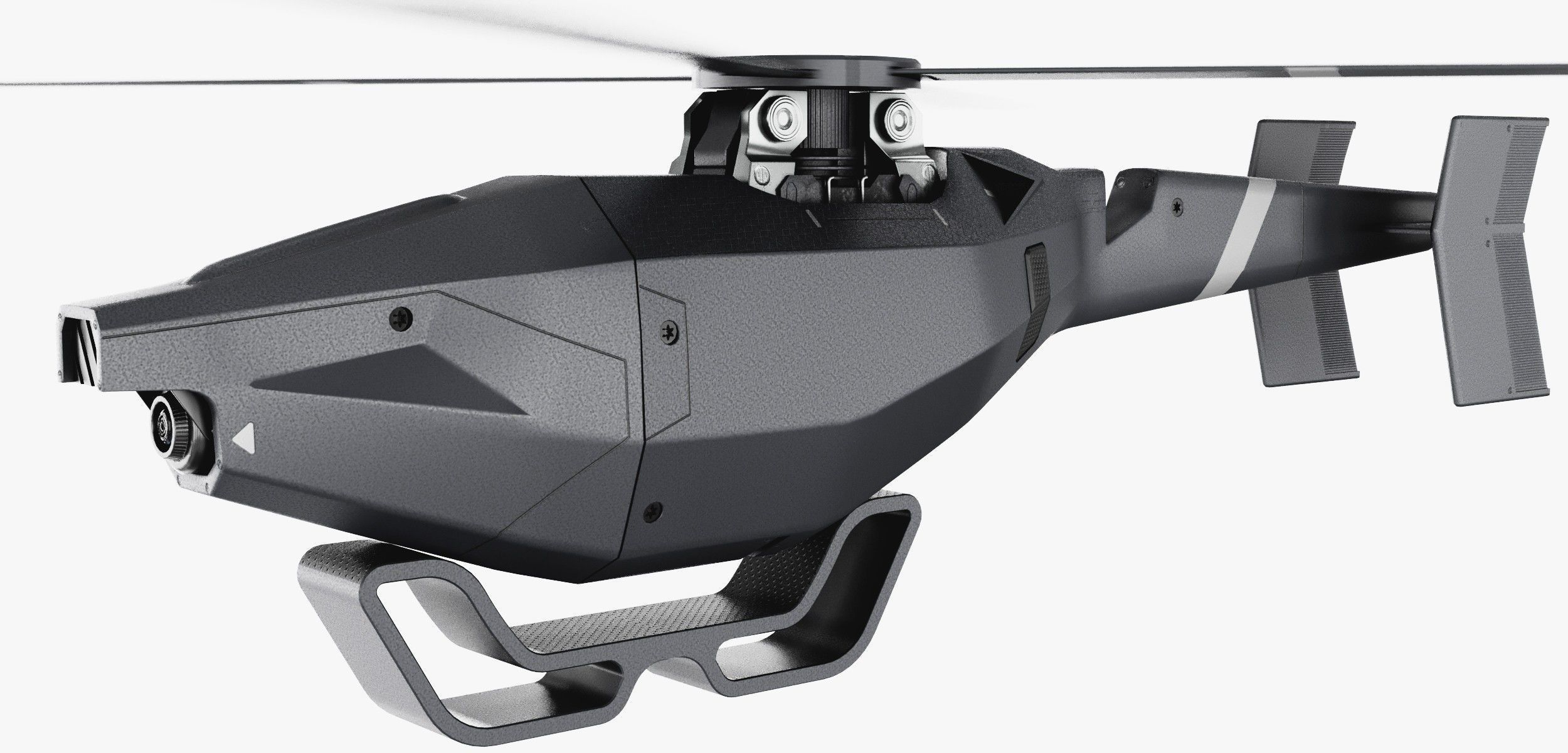 Small Militery Spy Drone Low-poly 3D model_25