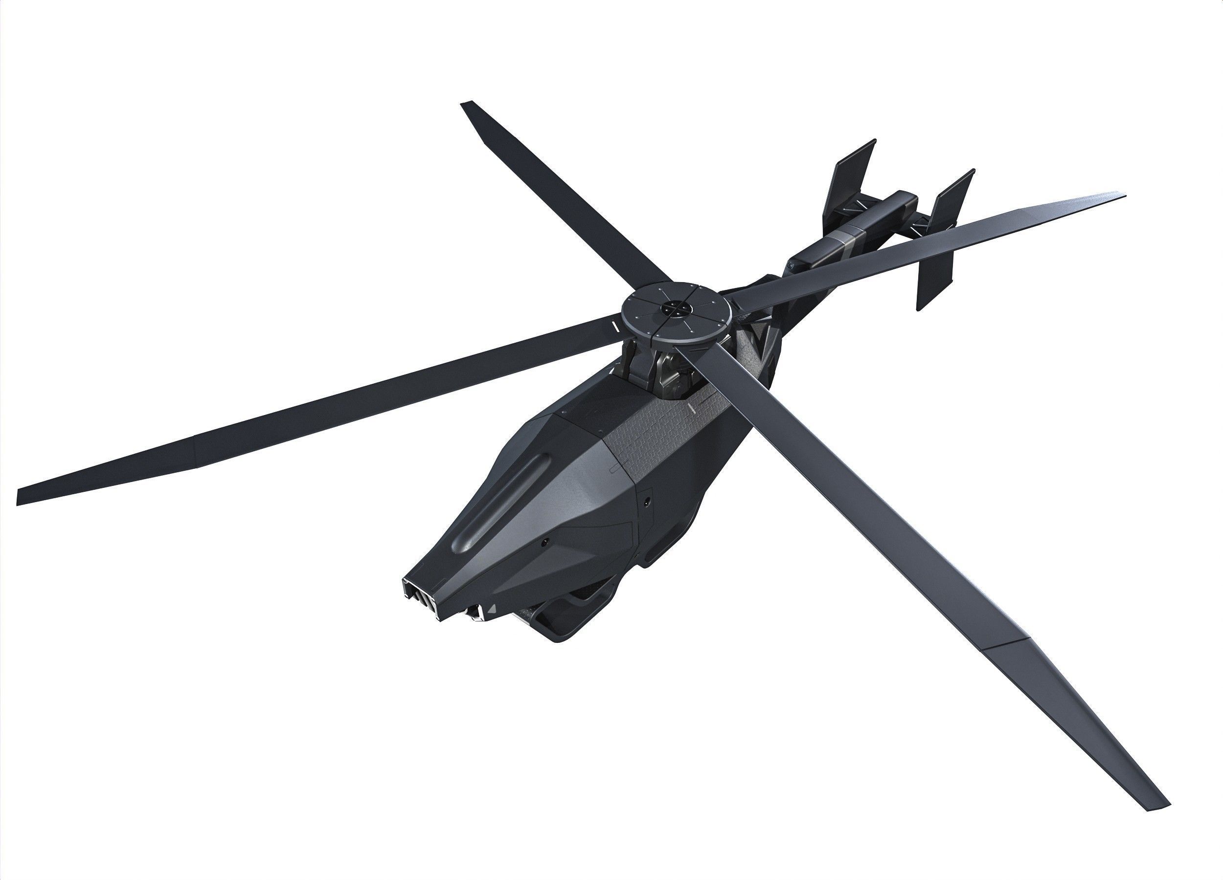 Small Militery Spy Drone Low-poly 3D model_10