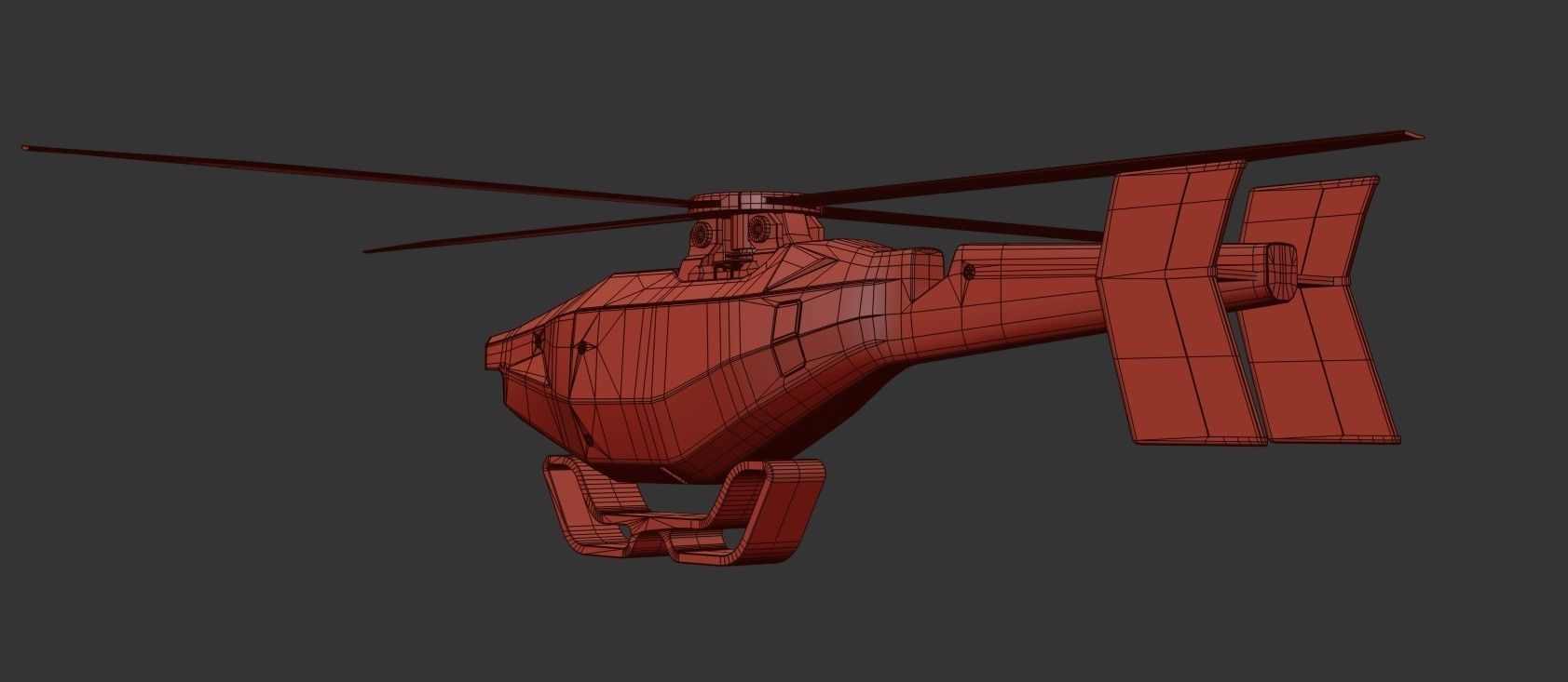 Small Militery Spy Drone Low-poly 3D model_17