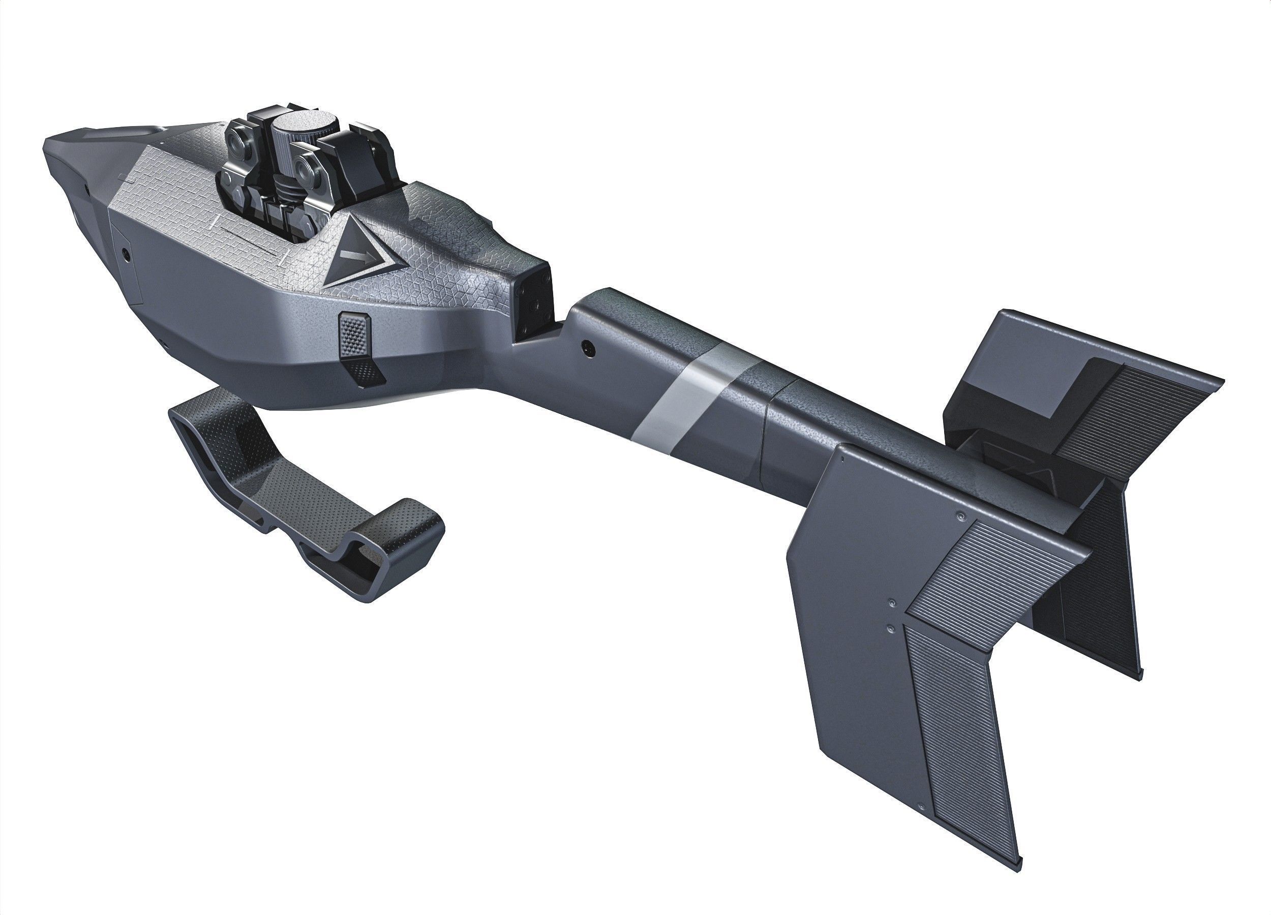 Small Militery Spy Drone Low-poly 3D model_15