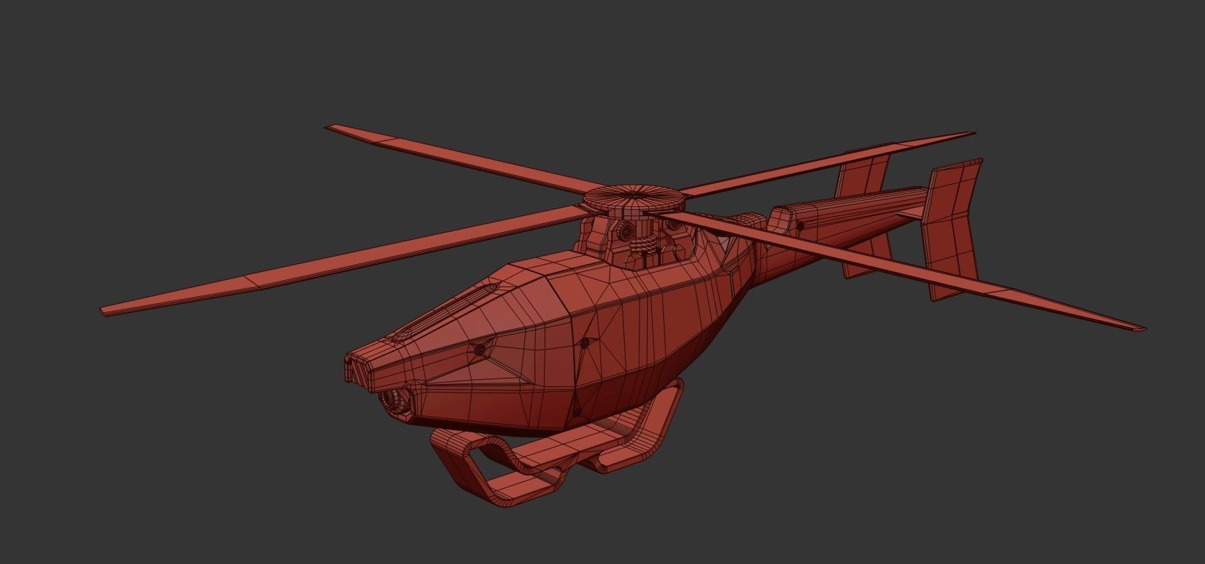 Small Militery Spy Drone Low-poly 3D model_16
