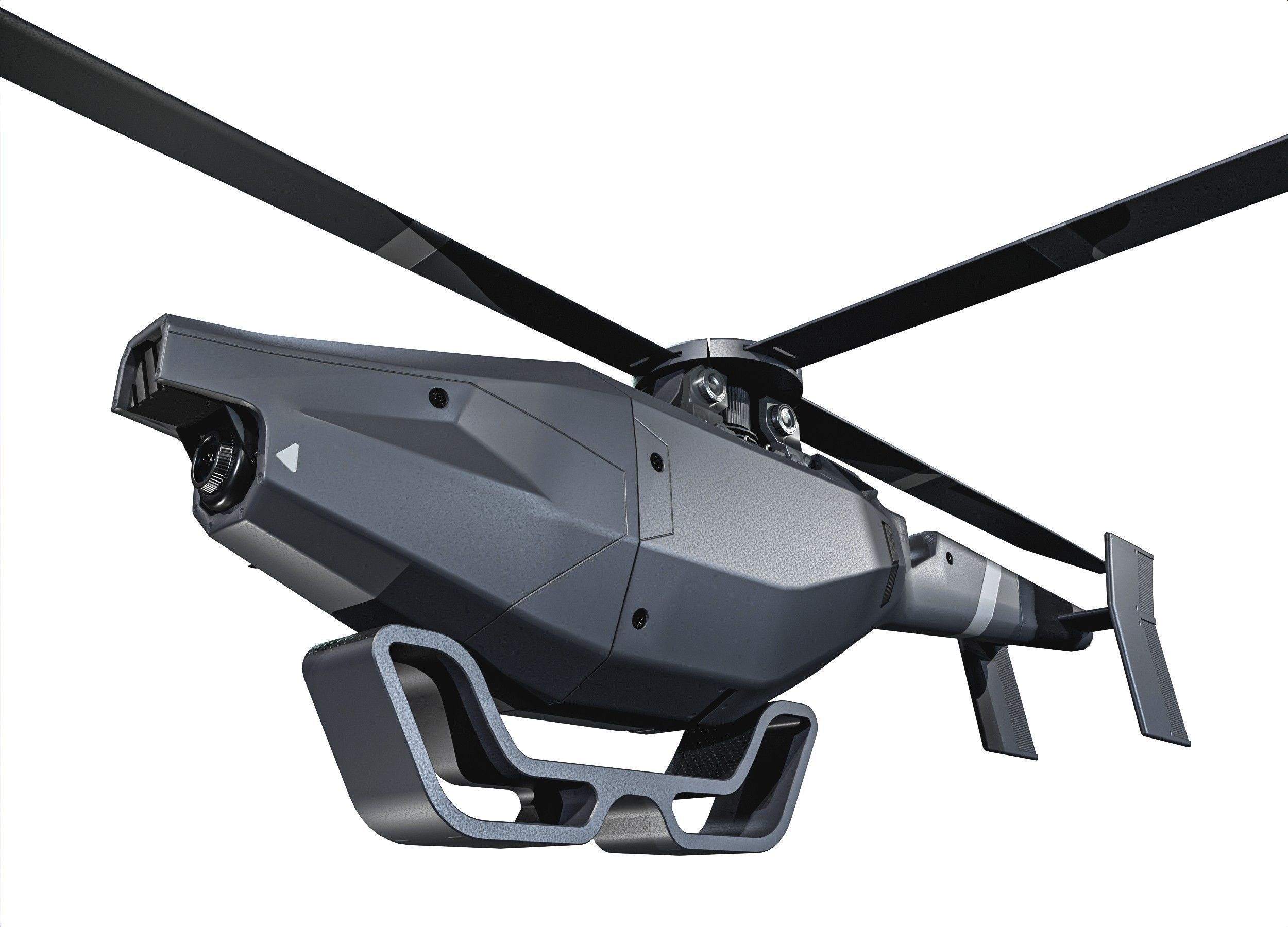 Small Militery Spy Drone Low-poly 3D model_8