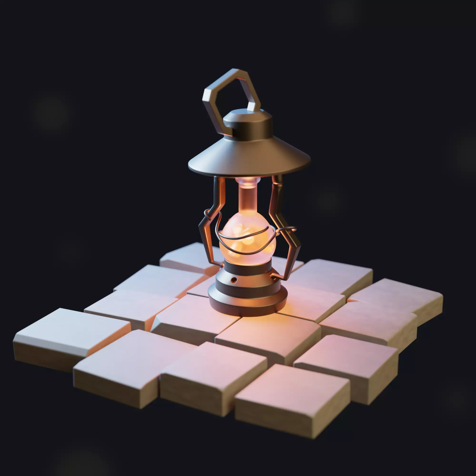 Lantern Low-poly 3D model