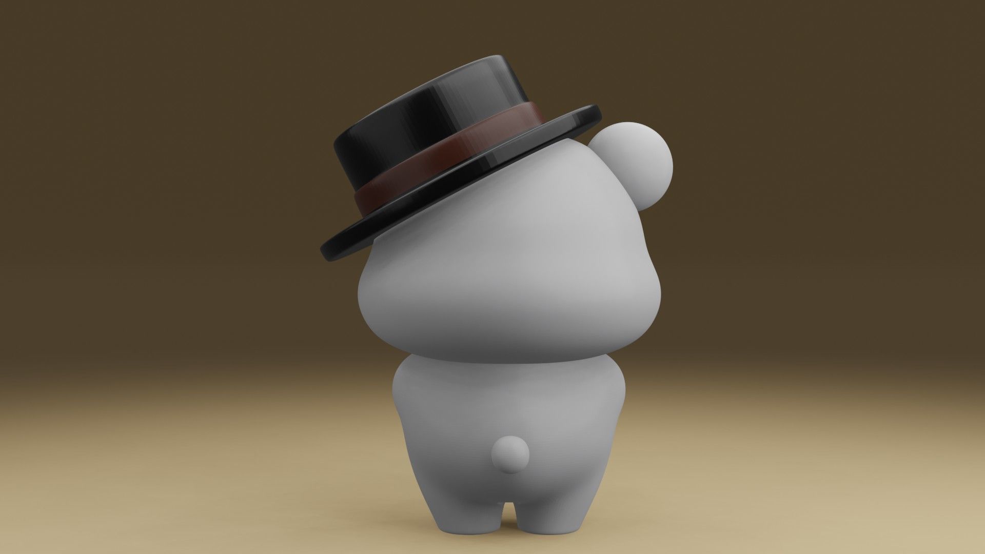 cute bear  3D print model_11