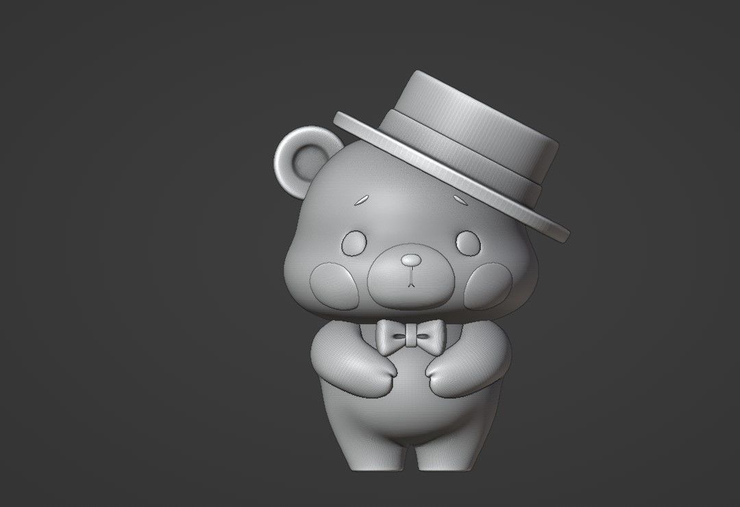 cute bear  3D print model_2