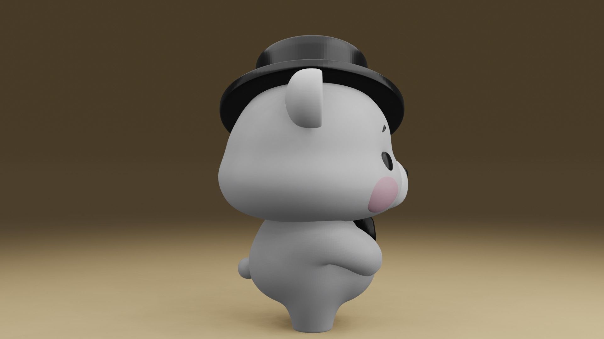 cute bear  3D print model_9