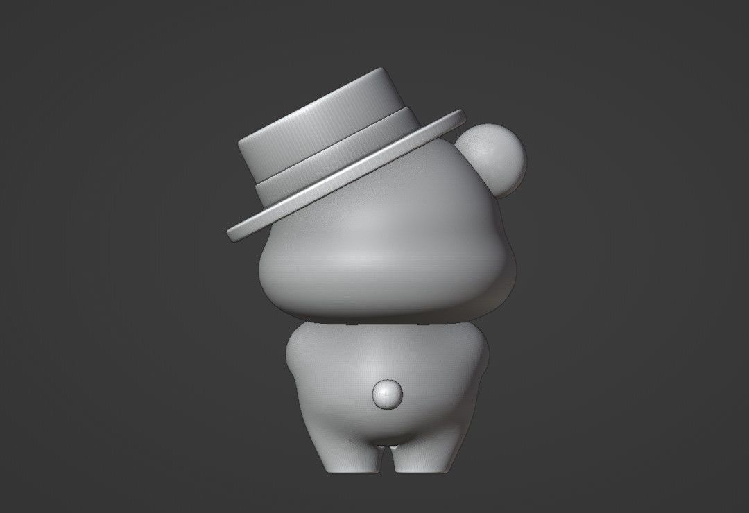 cute bear  3D print model_4