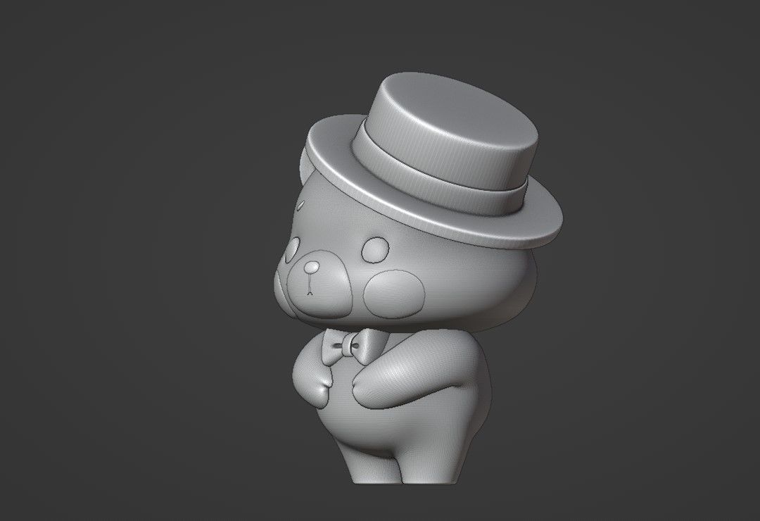 cute bear  3D print model_6