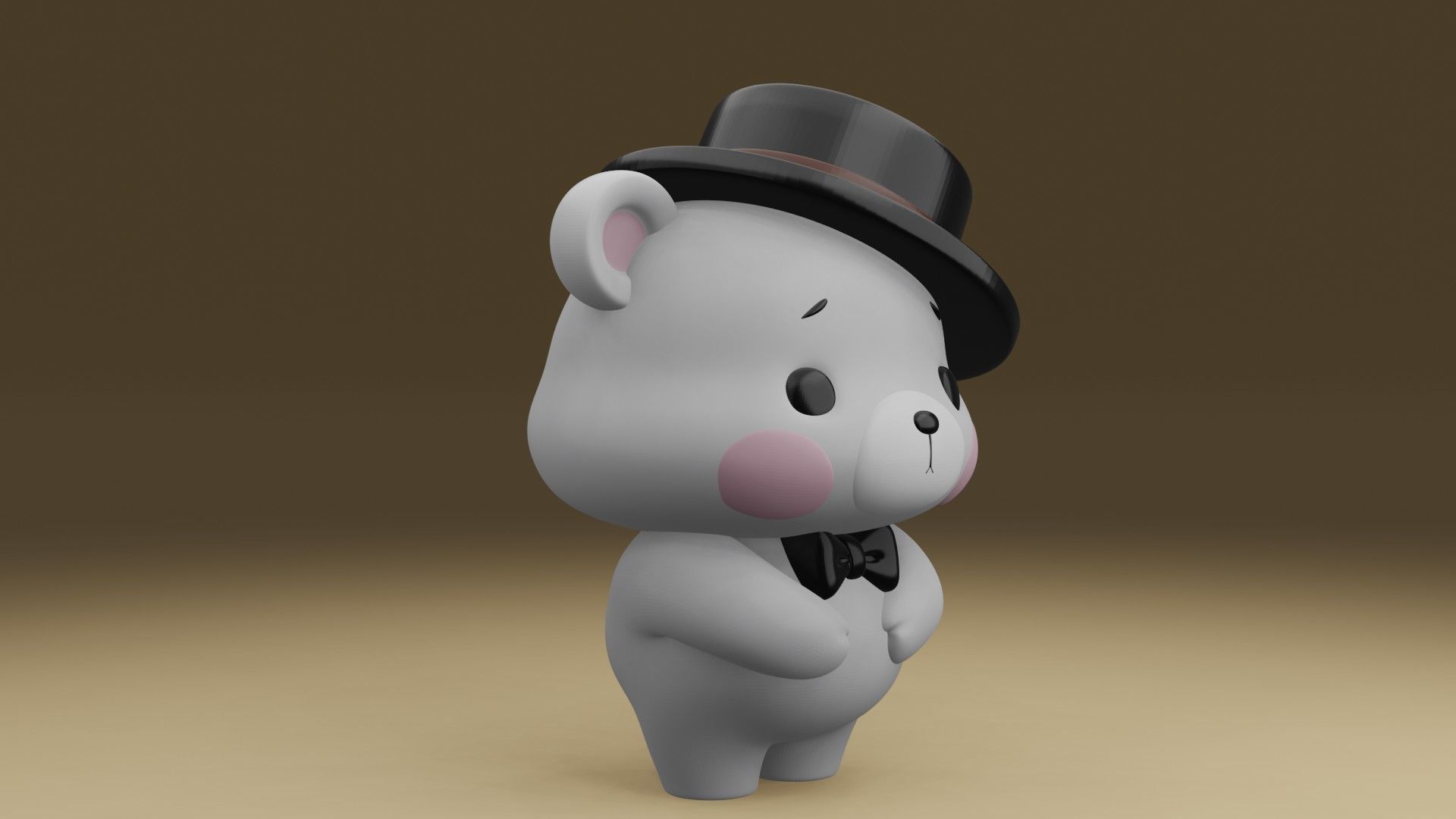 cute bear  3D print model_8