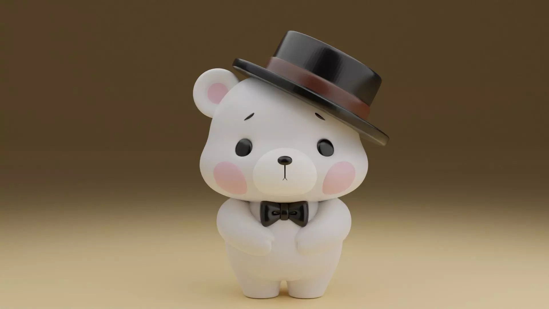 cute bear  3D print model_0