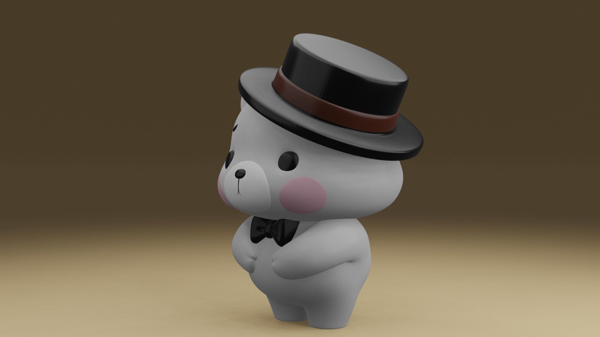 cute bear  3D print model_14