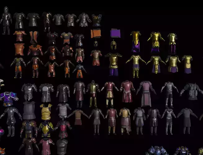 Fantasy SciFi collection Armors masks Hoods monsters