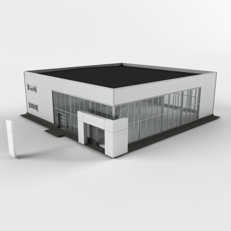  Building pack 2 building 3D model Low-poly 3D model_4