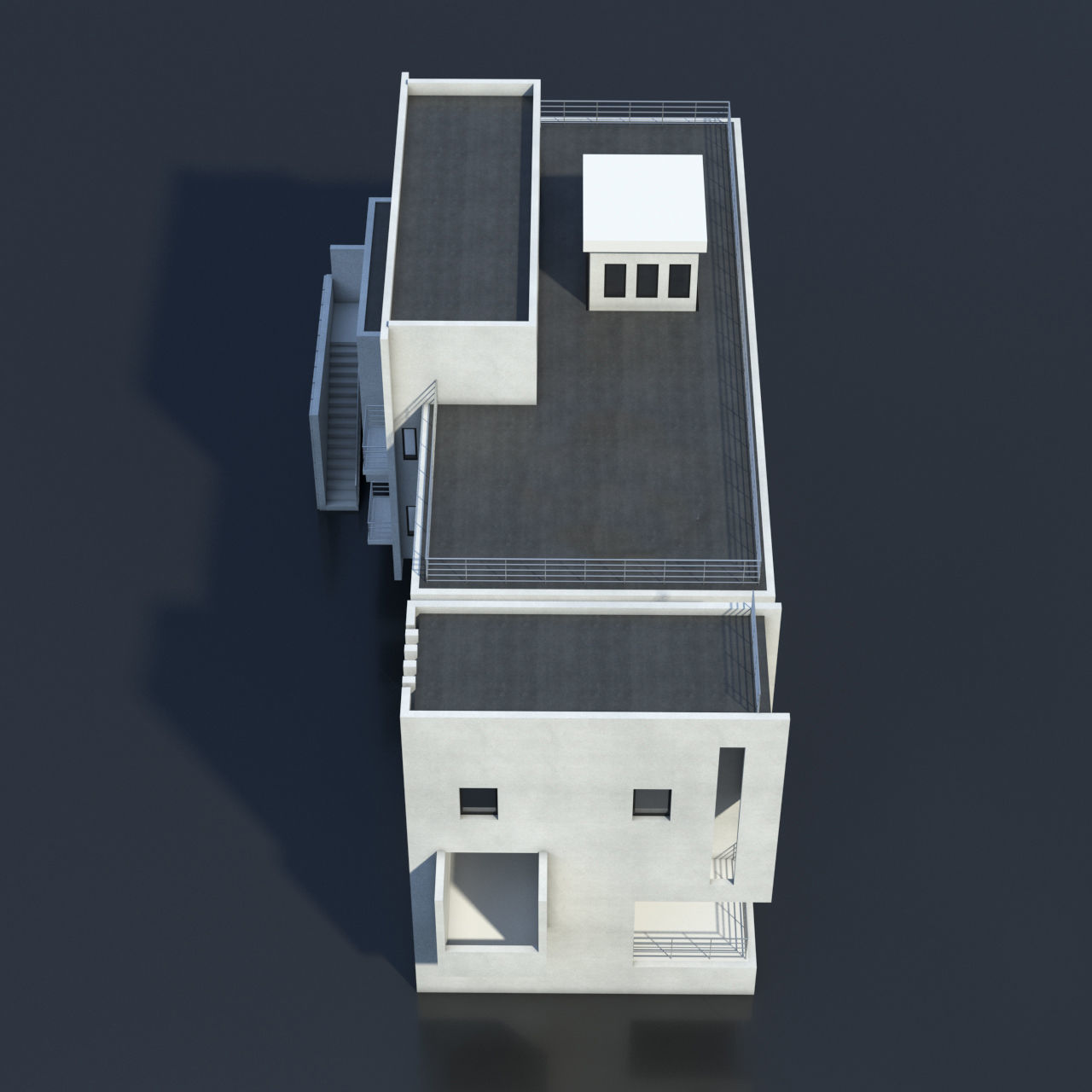  Building pack 2 building 3D model Low-poly 3D model_2