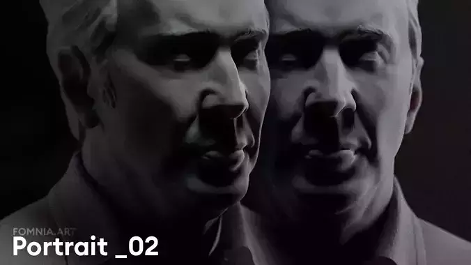 Nikolas Cage portrait 3D model