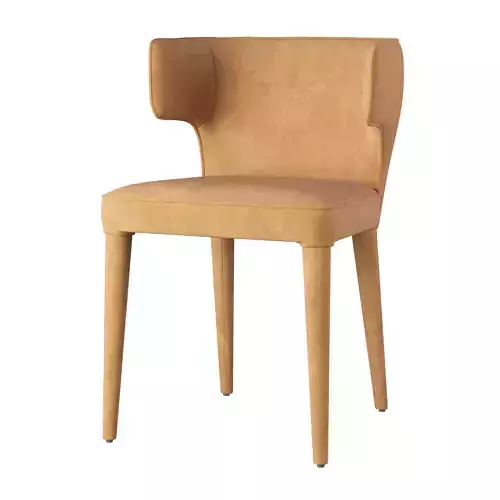 RH NICOLA WING VEGAN LEATHER DINING ARMCHAIR