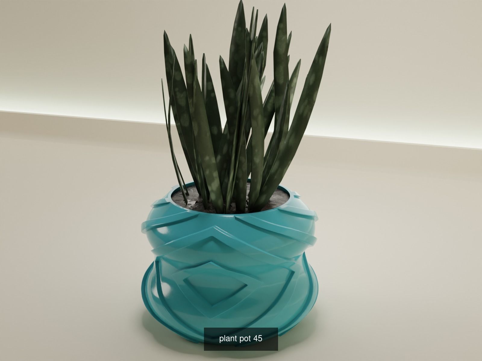 100 plant pot colection 3D Model Collection_59