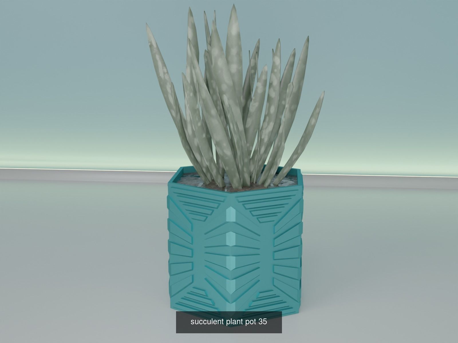 100 plant pot colection 3D Model Collection_49