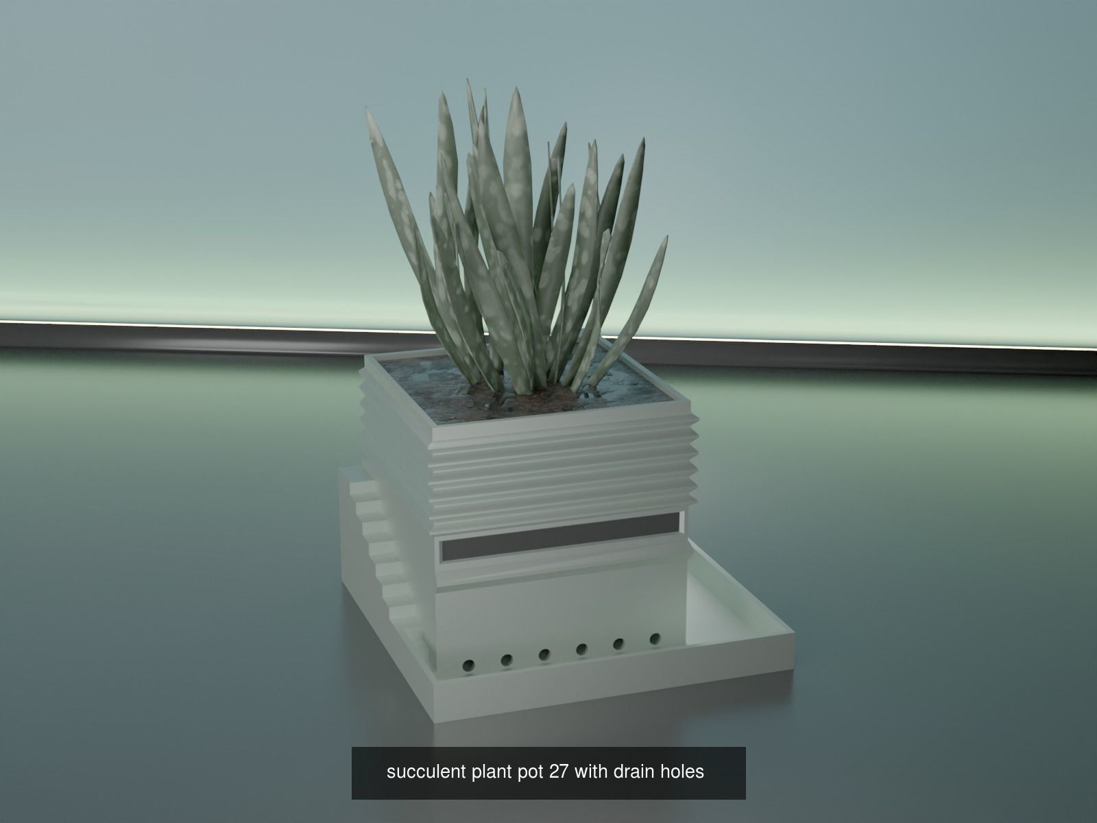 100 plant pot colection 3D Model Collection_40