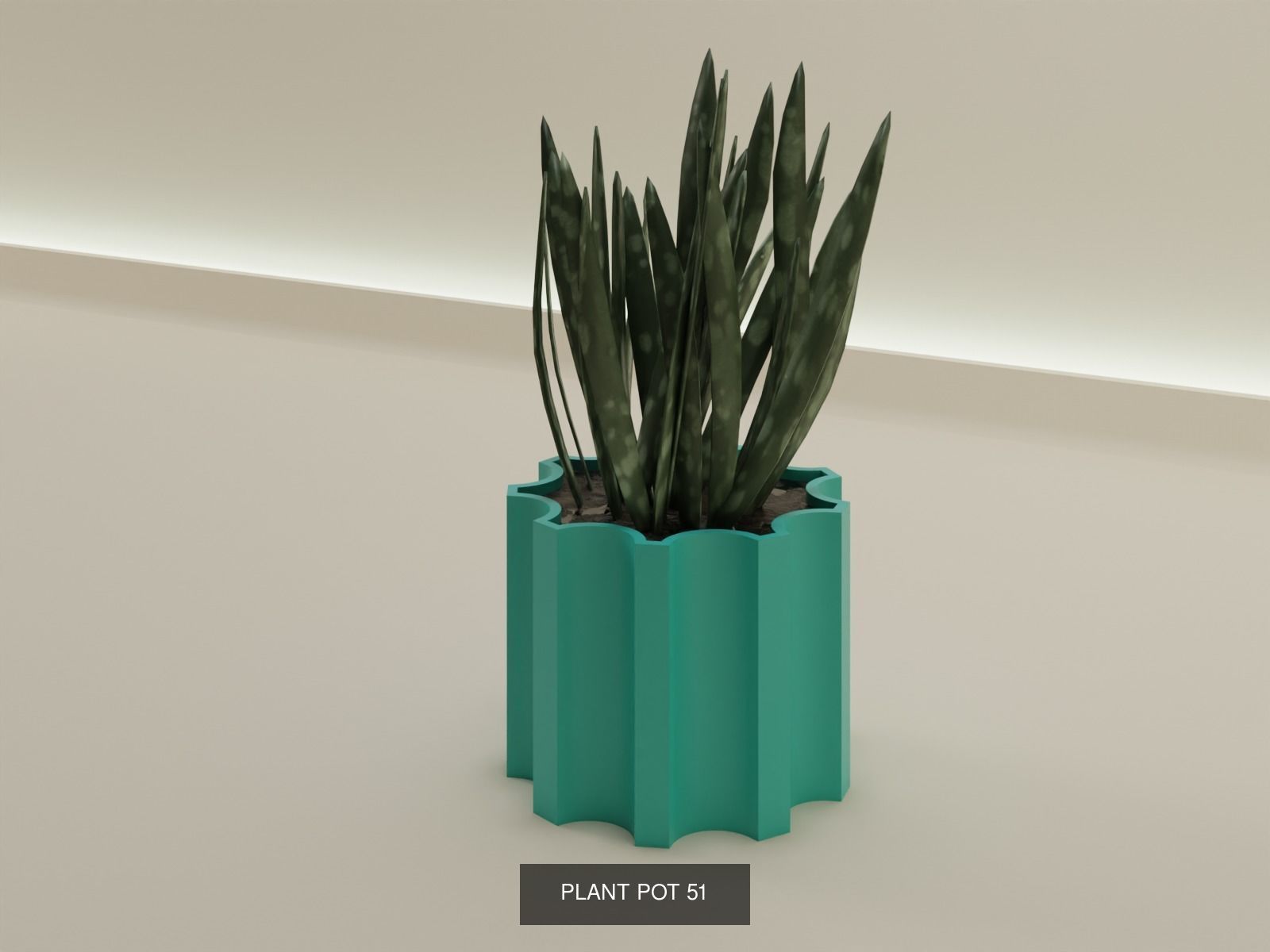 100 plant pot colection 3D Model Collection_65