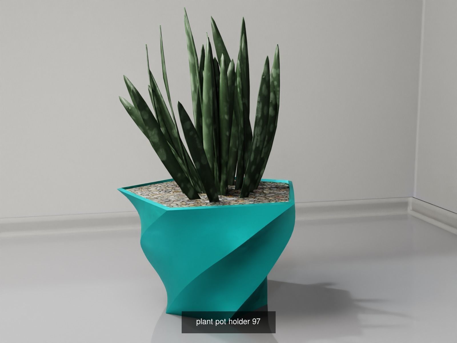 100 plant pot colection 3D Model Collection_107