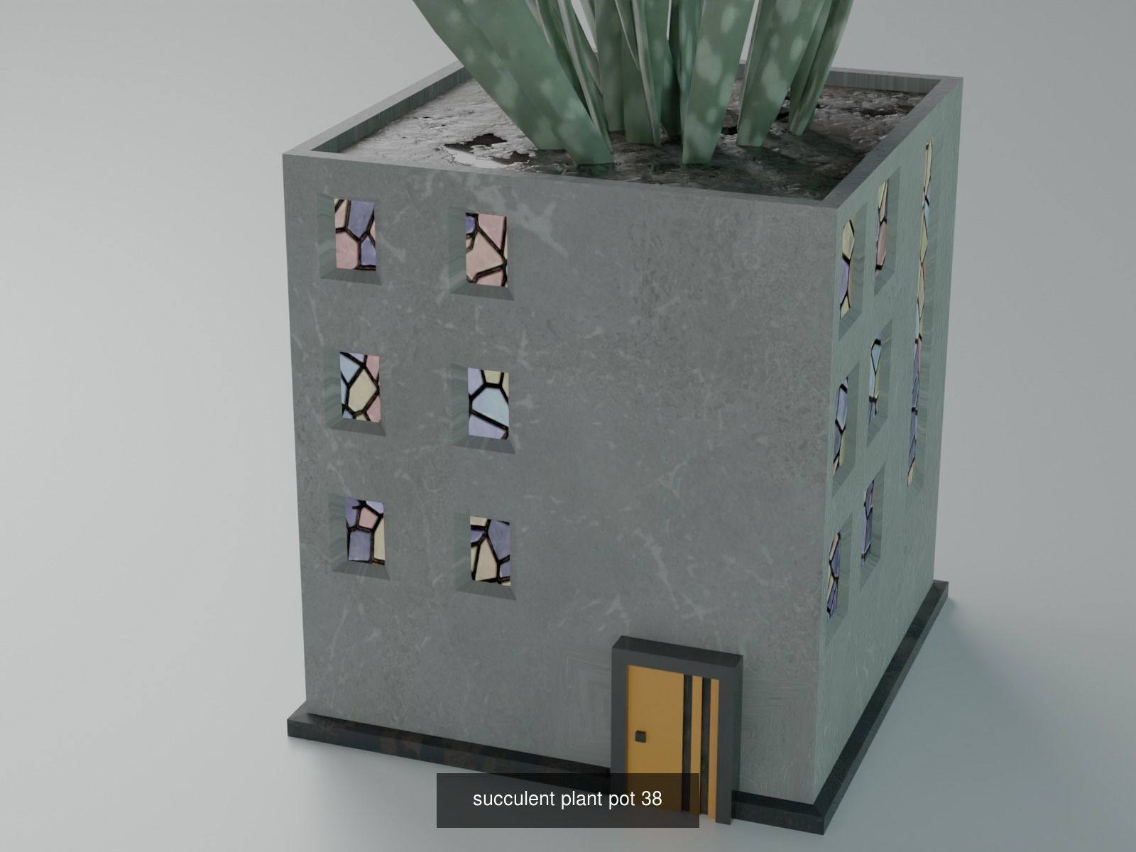 100 plant pot colection 3D Model Collection_52