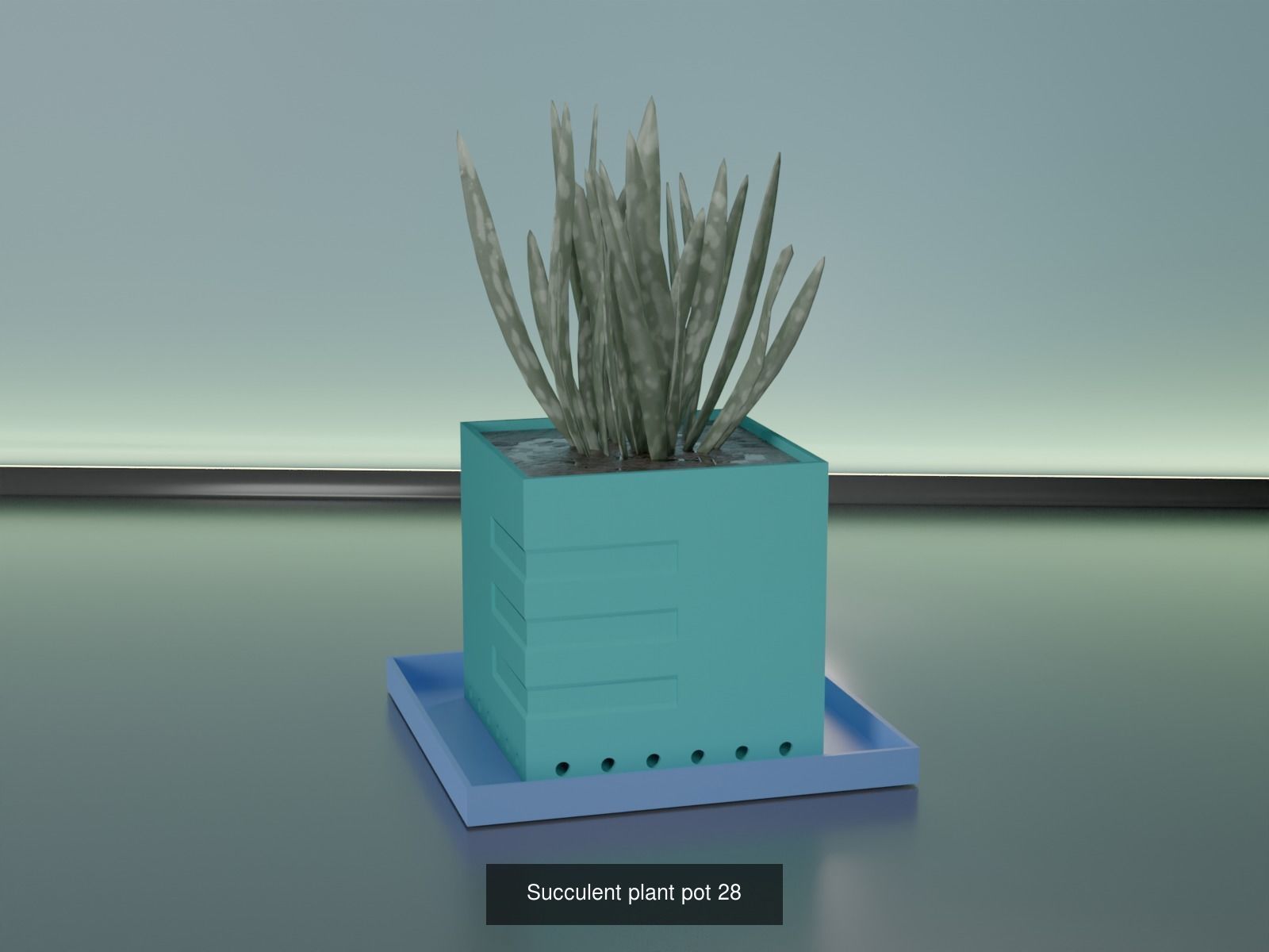 100 plant pot colection 3D Model Collection_41