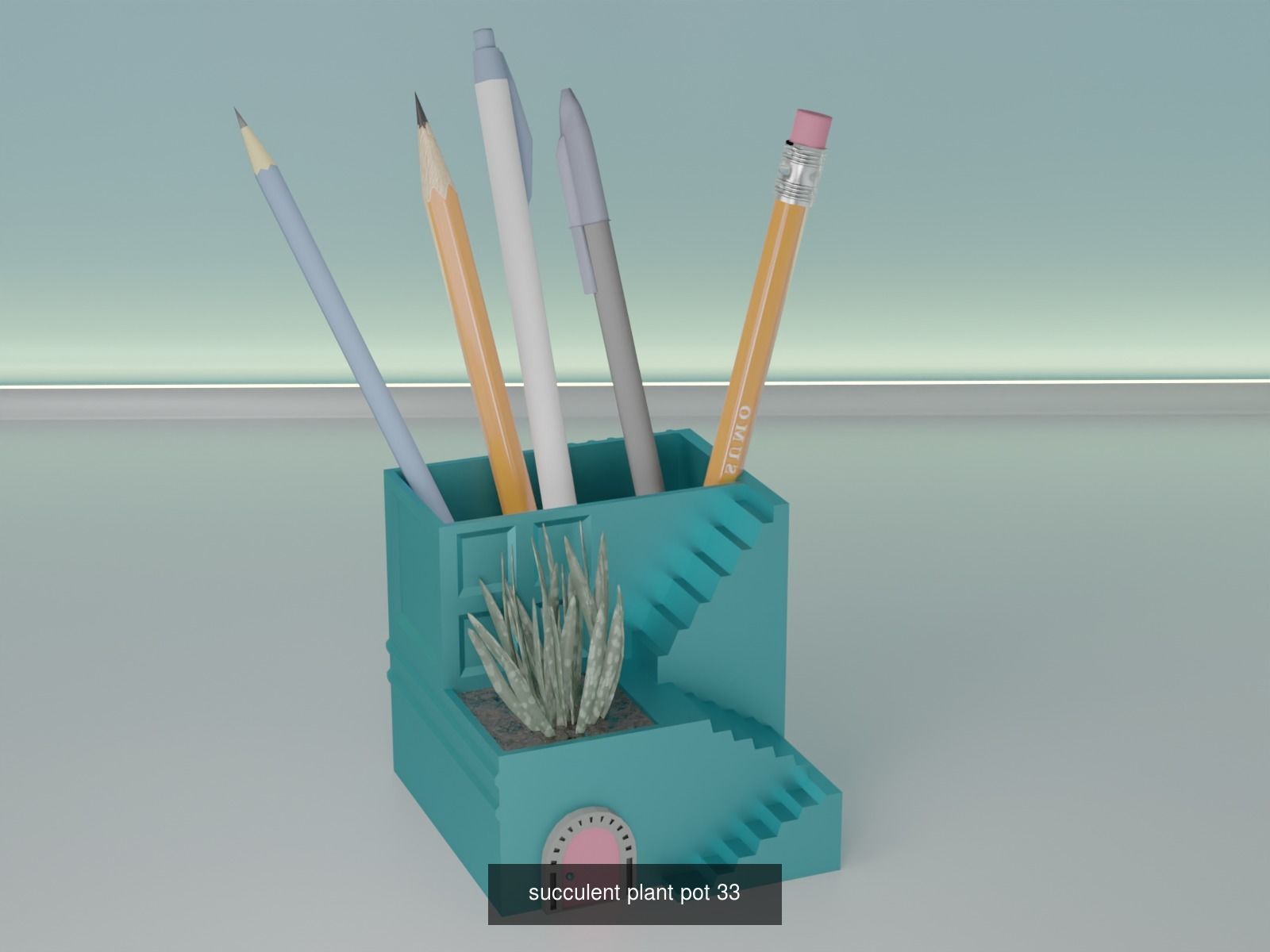 100 plant pot colection 3D Model Collection_47