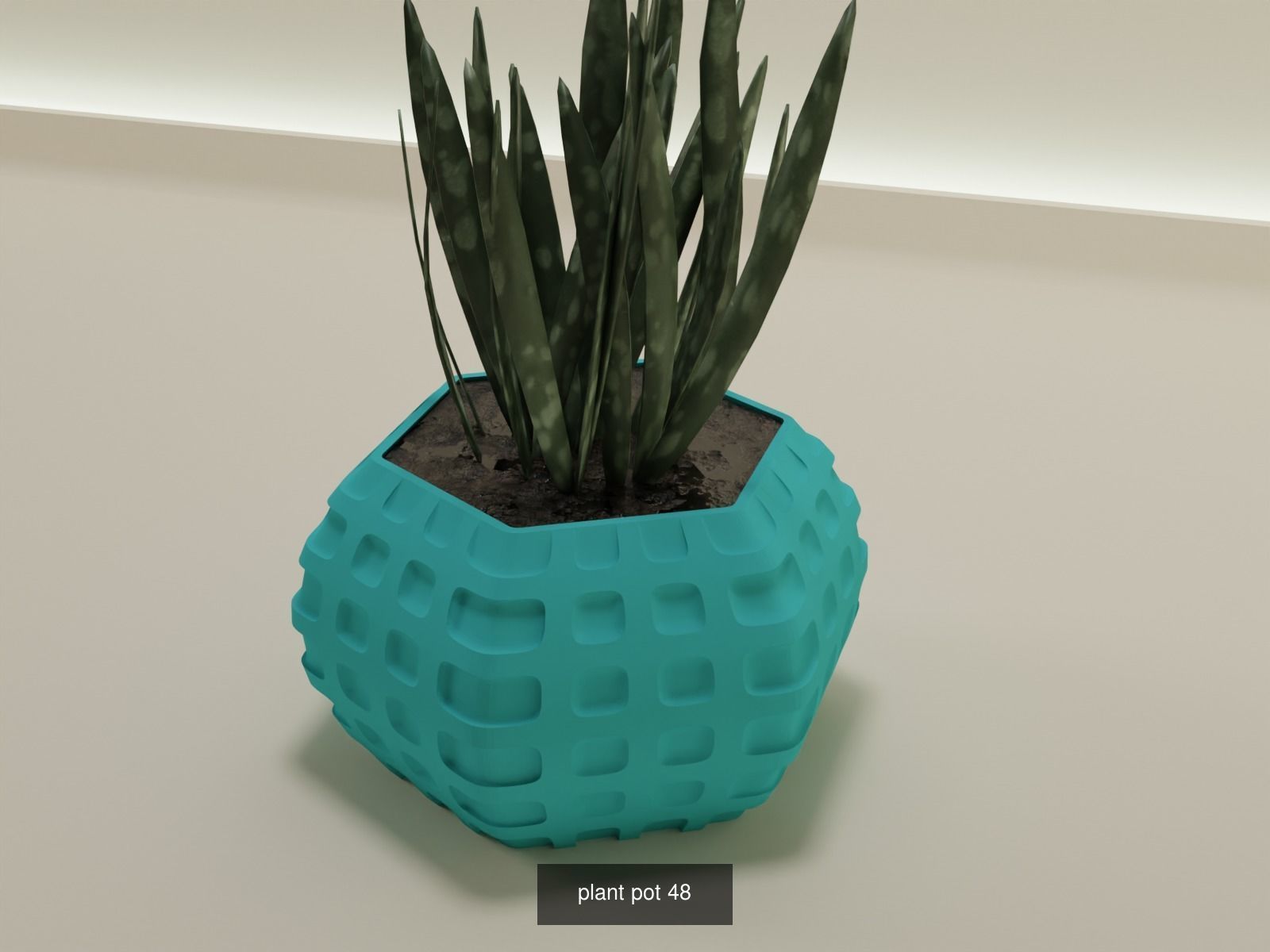 100 plant pot colection 3D Model Collection_62