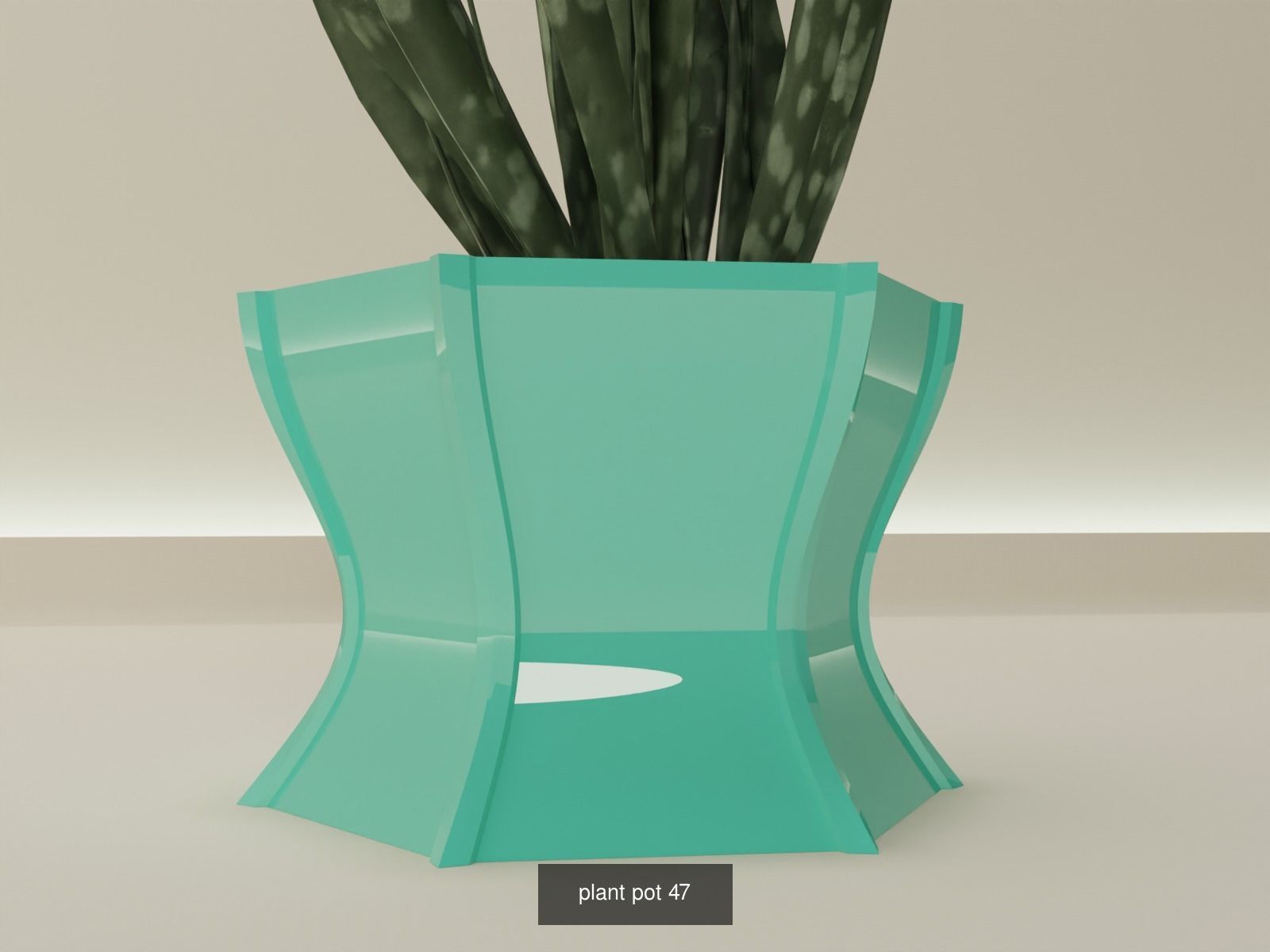 100 plant pot colection 3D Model Collection_61