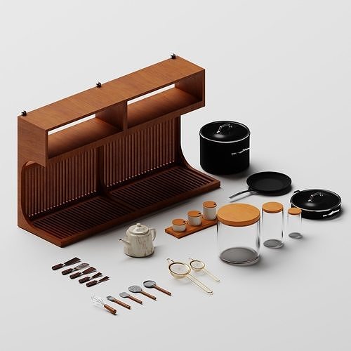 Complete Kitchen Essentials Model Pack  3D model 2