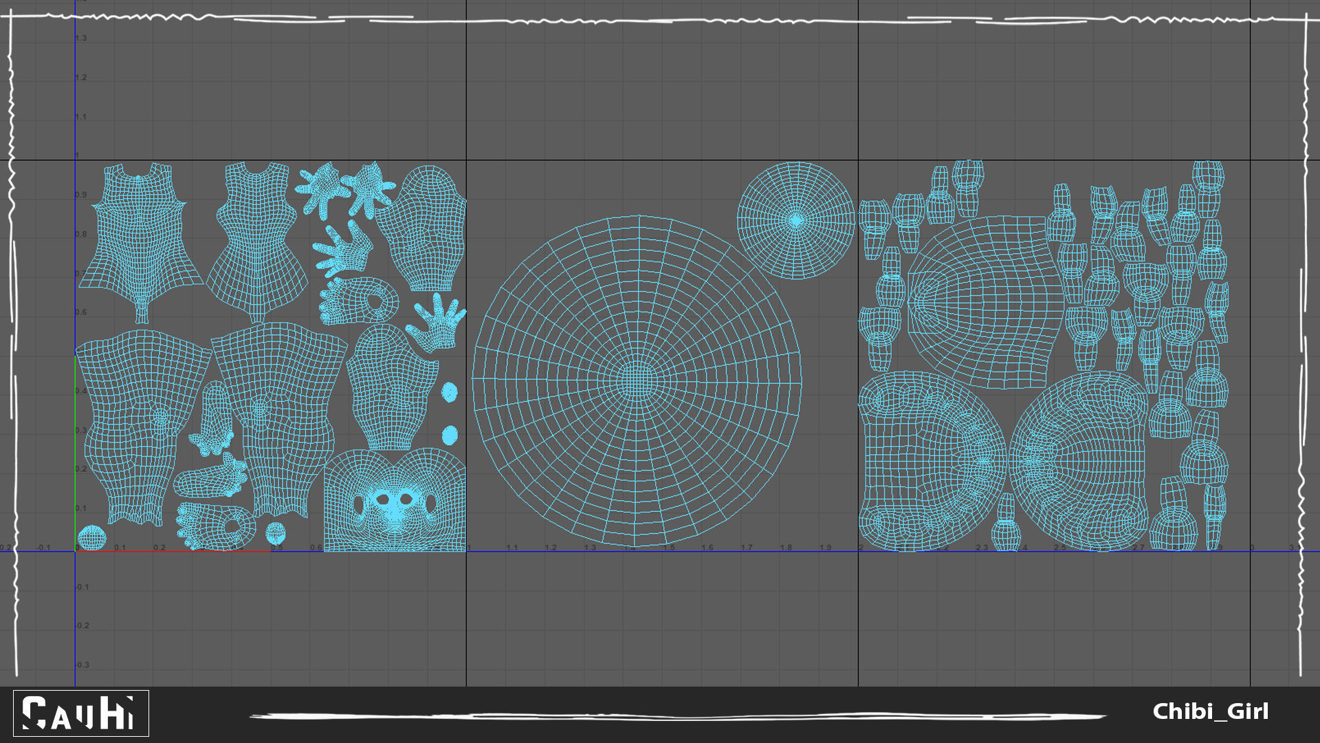 Combo 2 Body Chibi Boy and Girl Stylized Low-poly 3D model_14