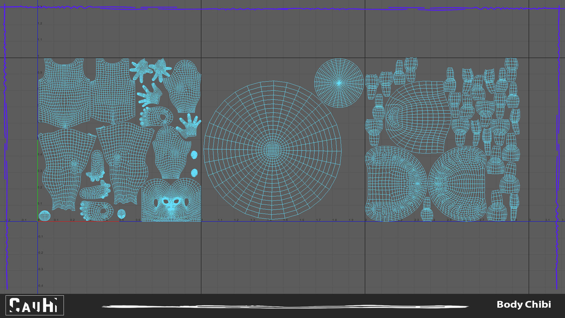 Combo 2 Body Chibi Boy and Girl Stylized Low-poly 3D model_15