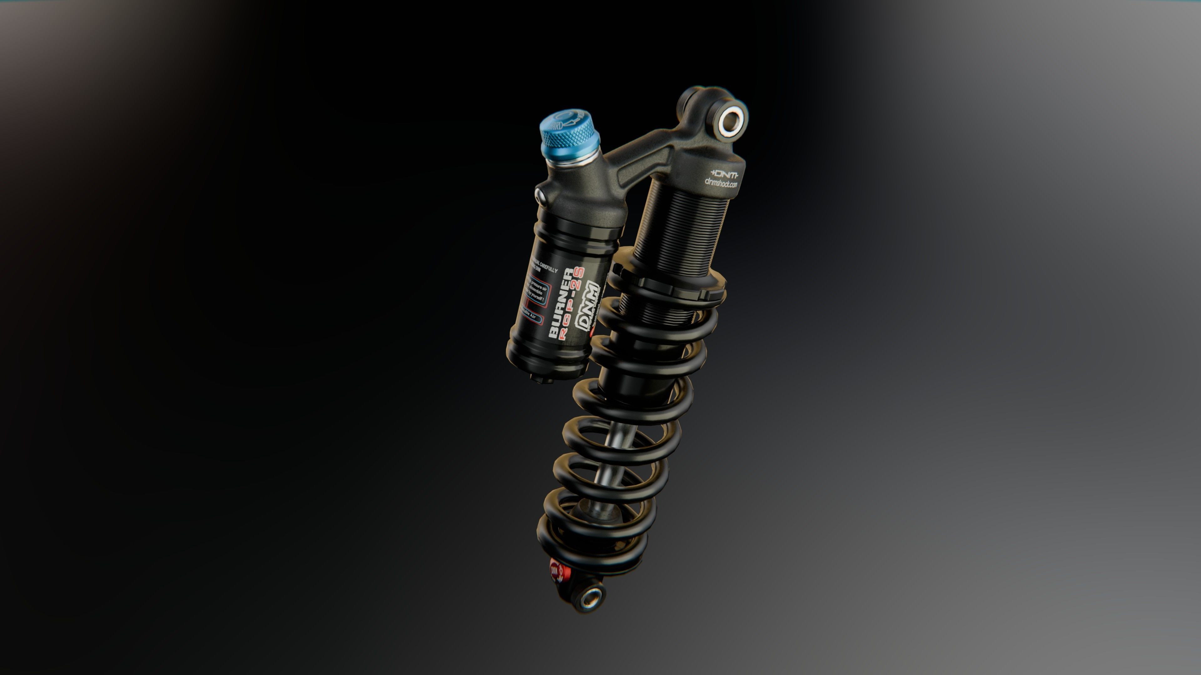 MTB Coil Shock DNM Low-poly 3D model_13