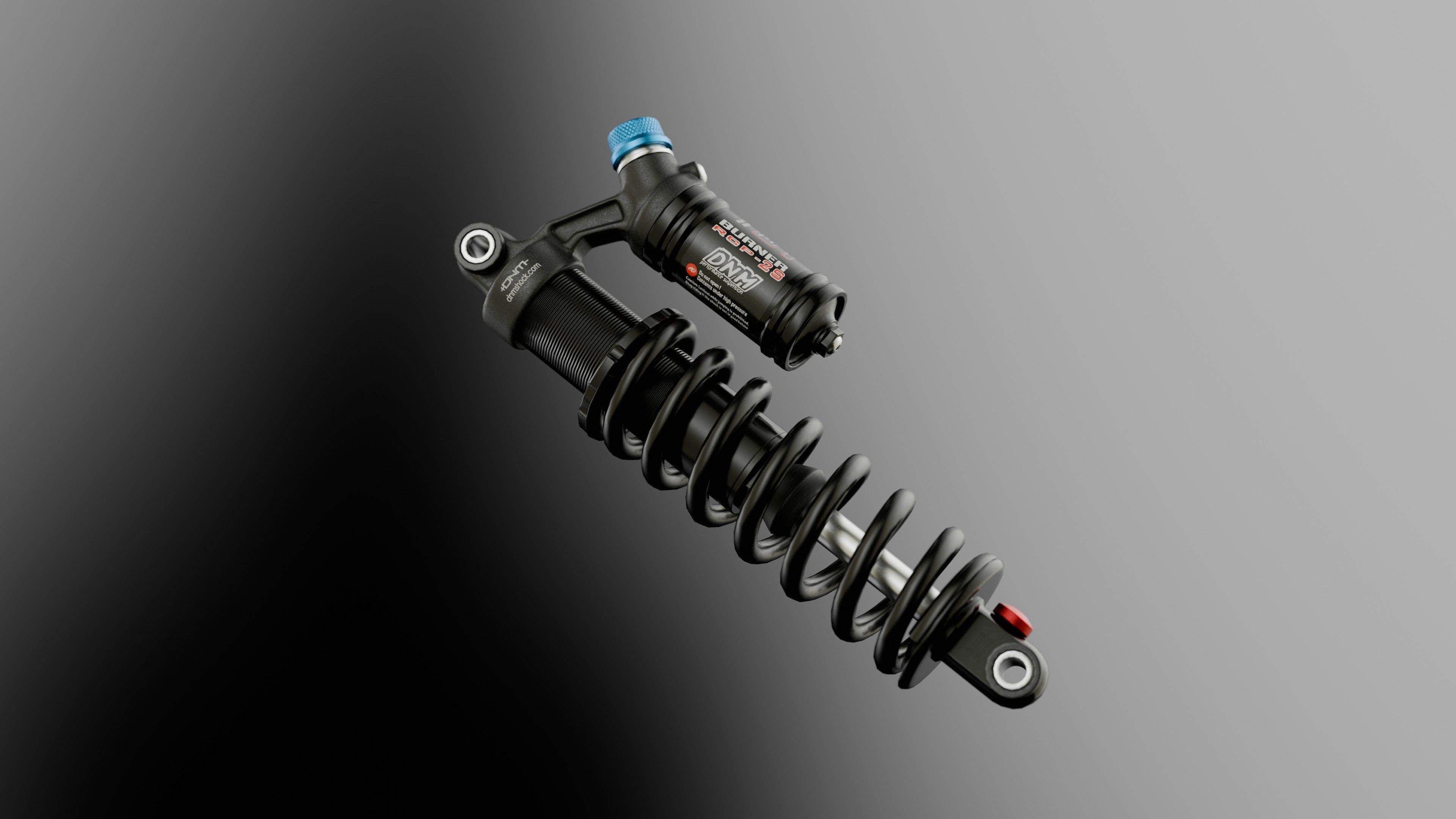MTB Coil Shock DNM Low-poly 3D model_3