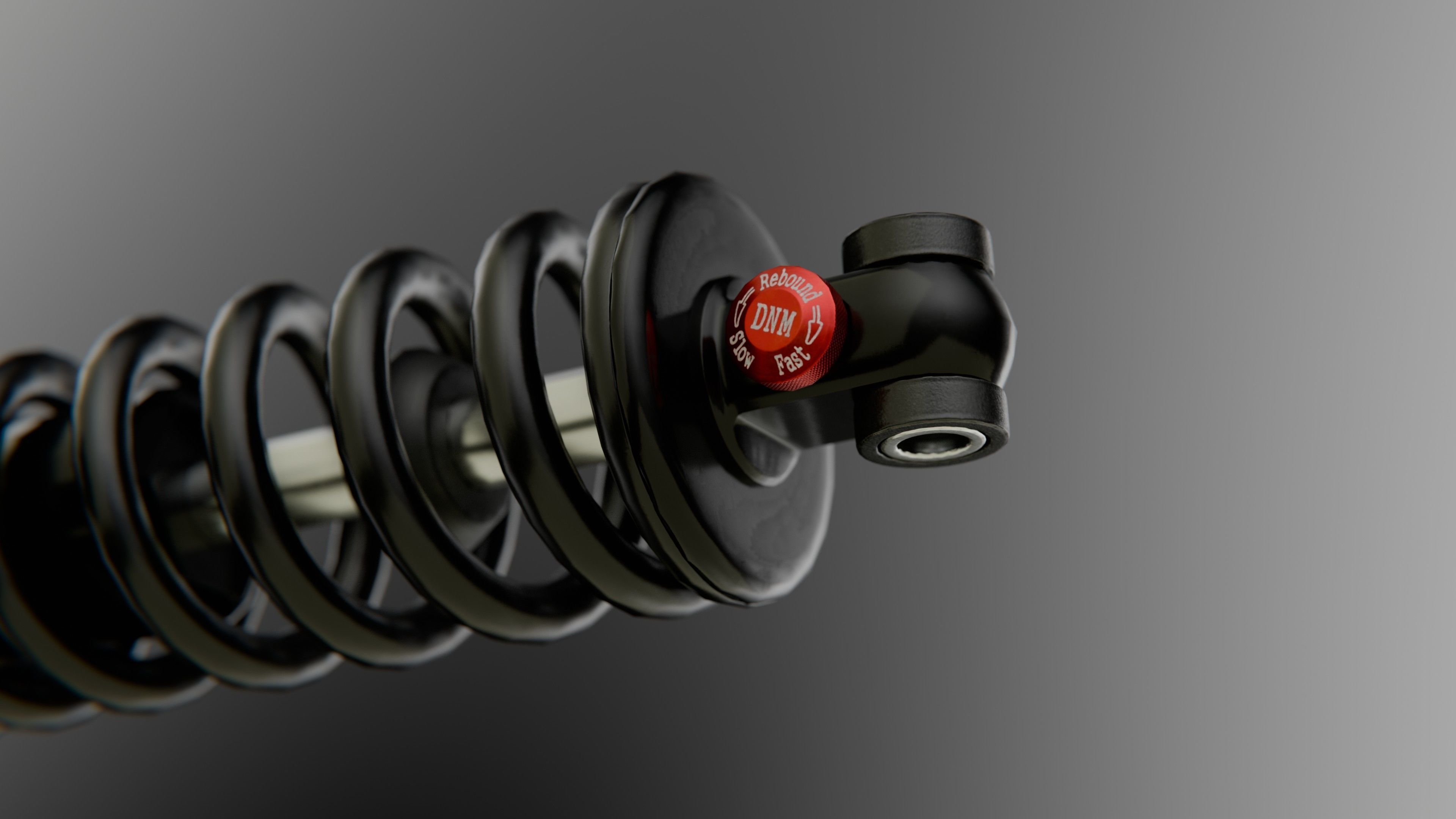 MTB Coil Shock DNM Low-poly 3D model_4