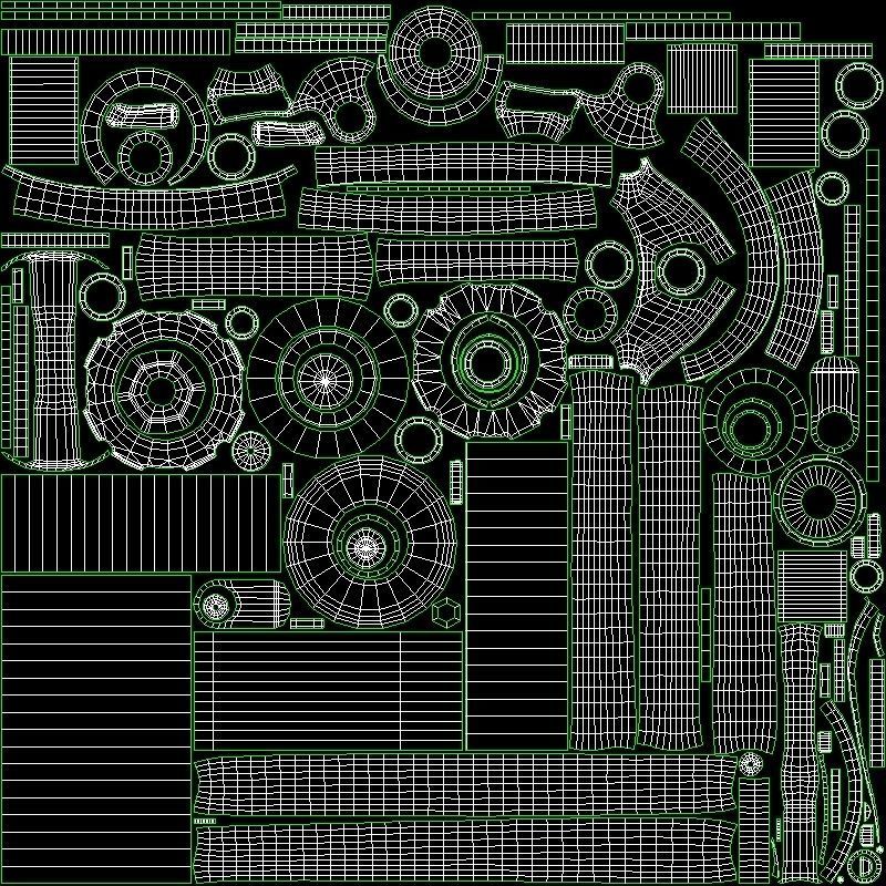 MTB Coil Shock DNM Low-poly 3D model_15