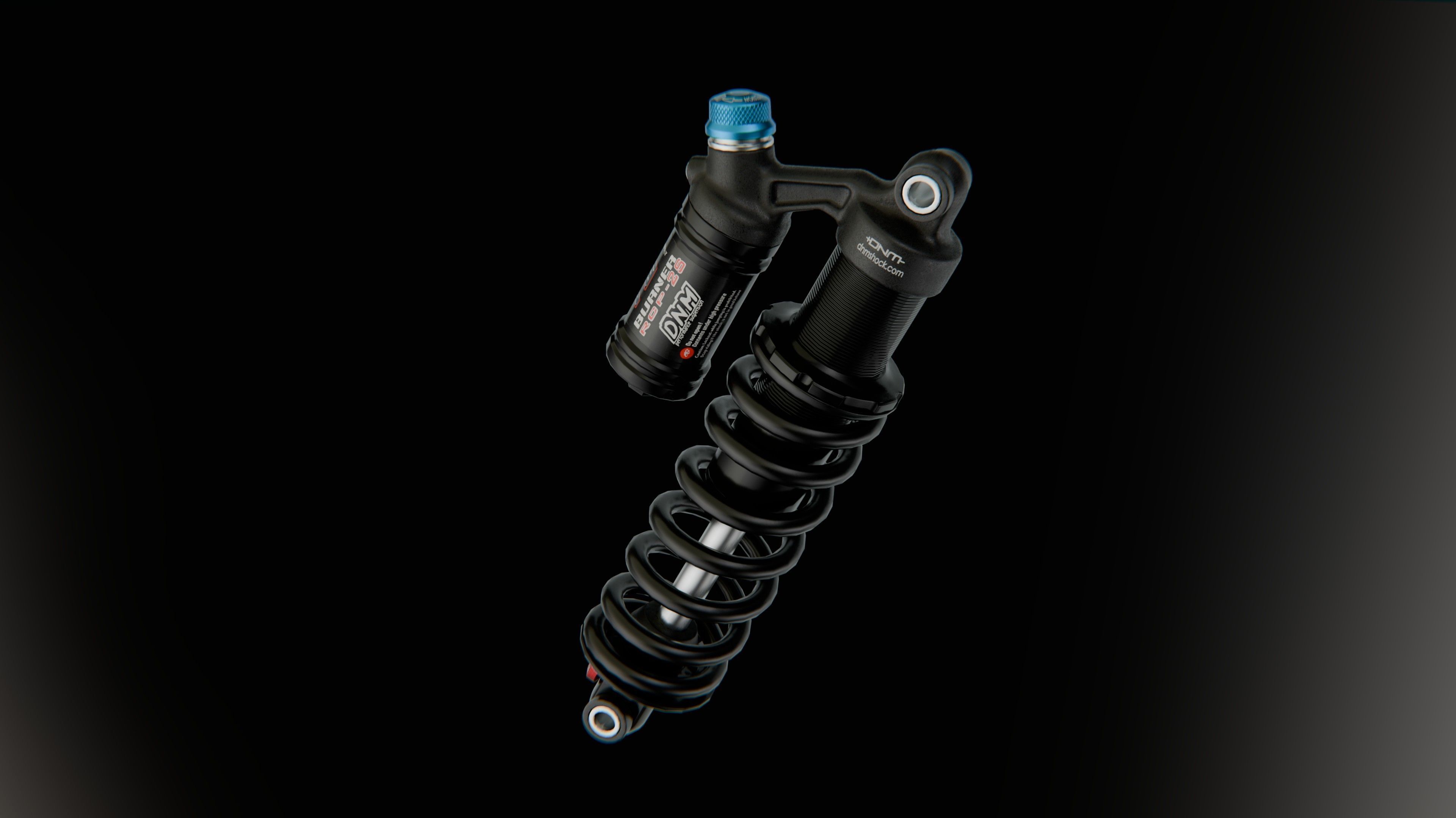MTB Coil Shock DNM Low-poly 3D model_5