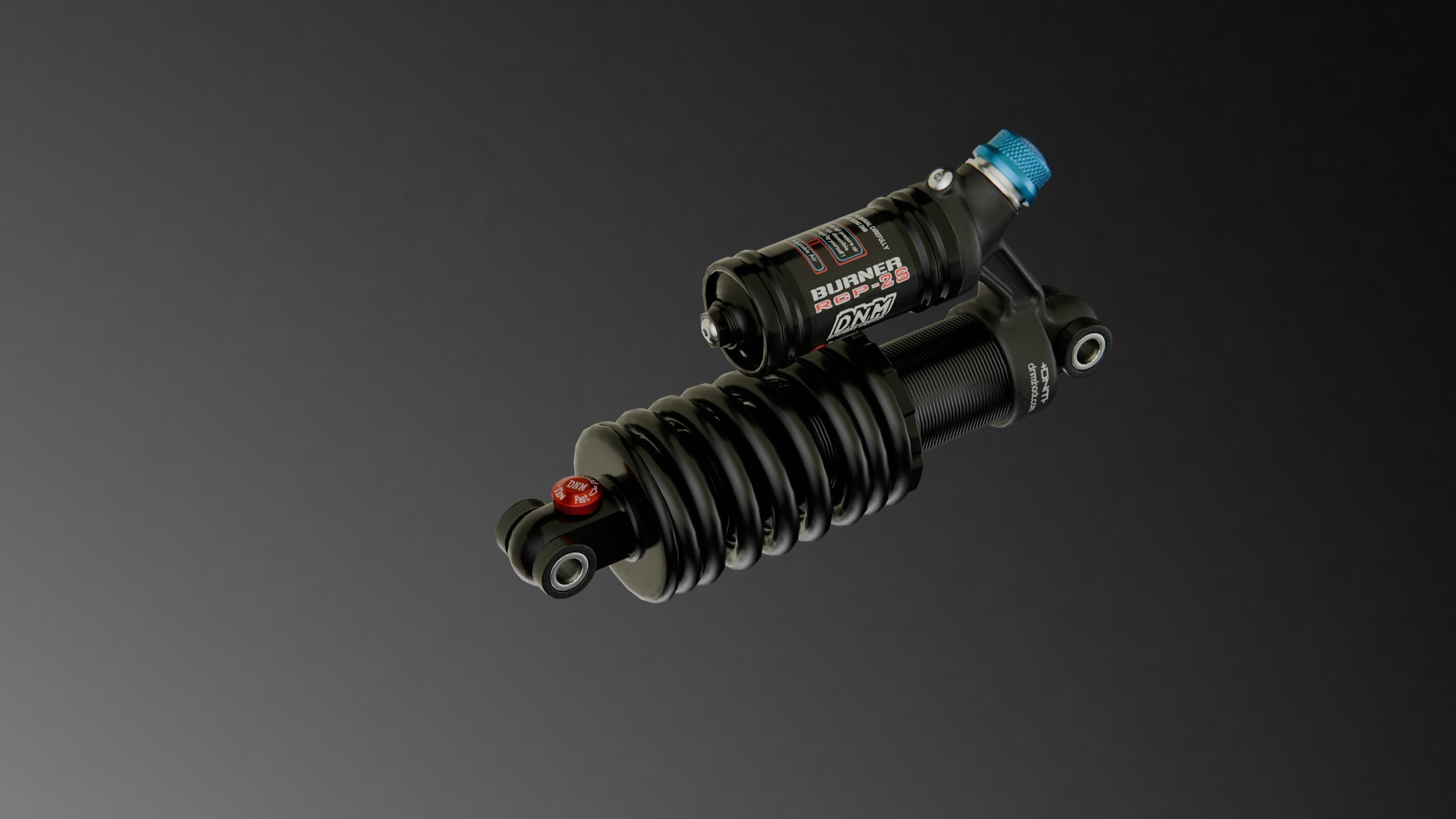 MTB Coil Shock DNM Low-poly 3D model_8