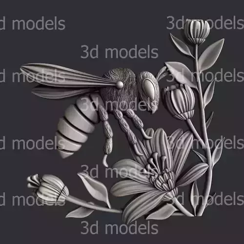 3d STL models for CNC router or 3dprinter bee P492