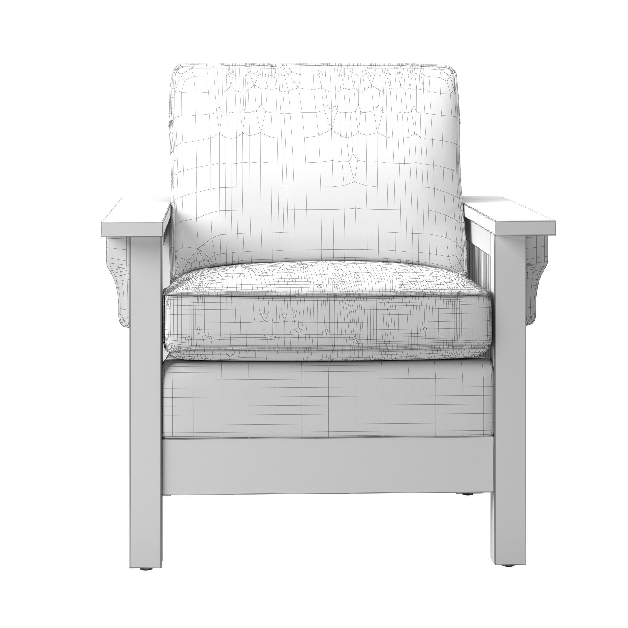 LLOYD LOUNGE CHAIR S-1225  Low-poly 3D model_7