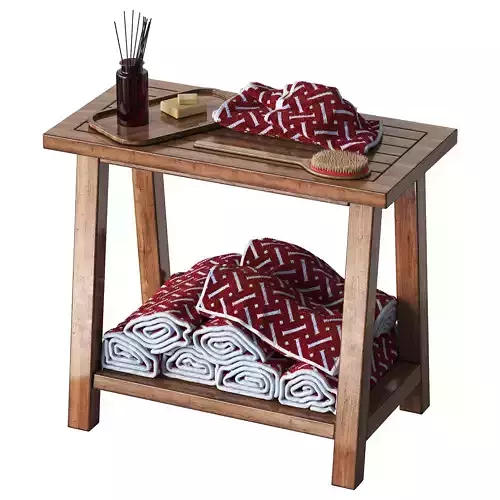 Towels on a stool