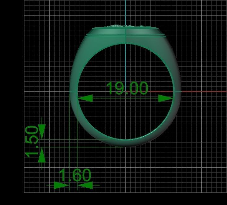 Ring men 7 scorpion zodiac 3D print model_4