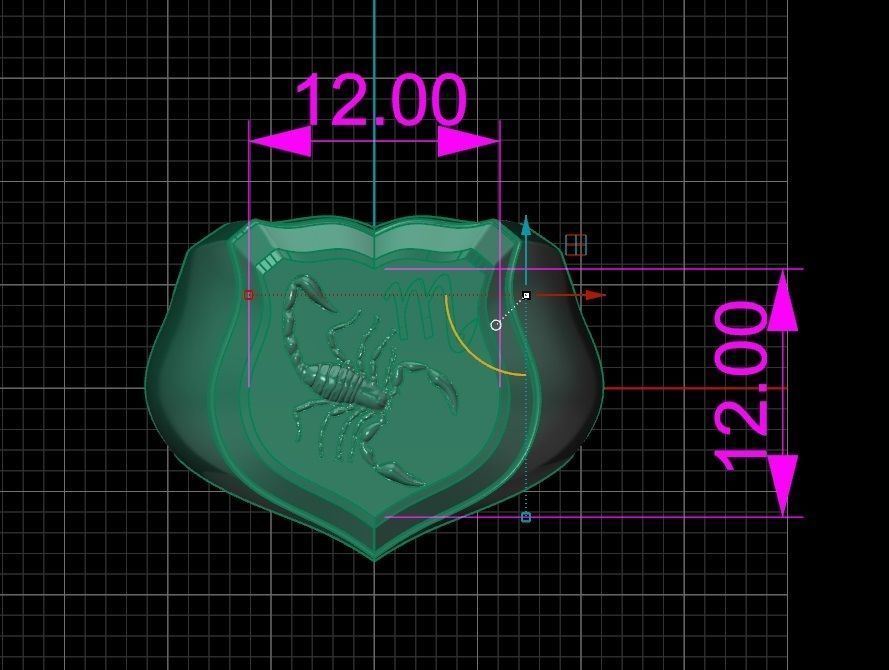 Ring men 7 scorpion zodiac 3D print model_8
