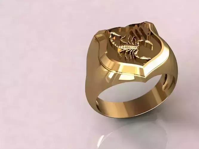 Ring men 7 scorpion zodiac 3D print model