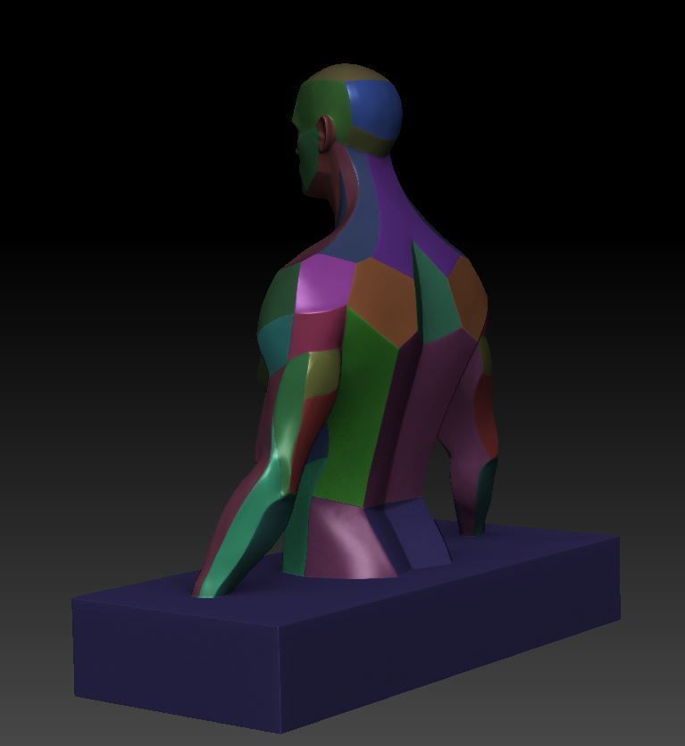 Isolated man 3D print model_11